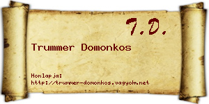 Trummer Domonkos névjegykártya